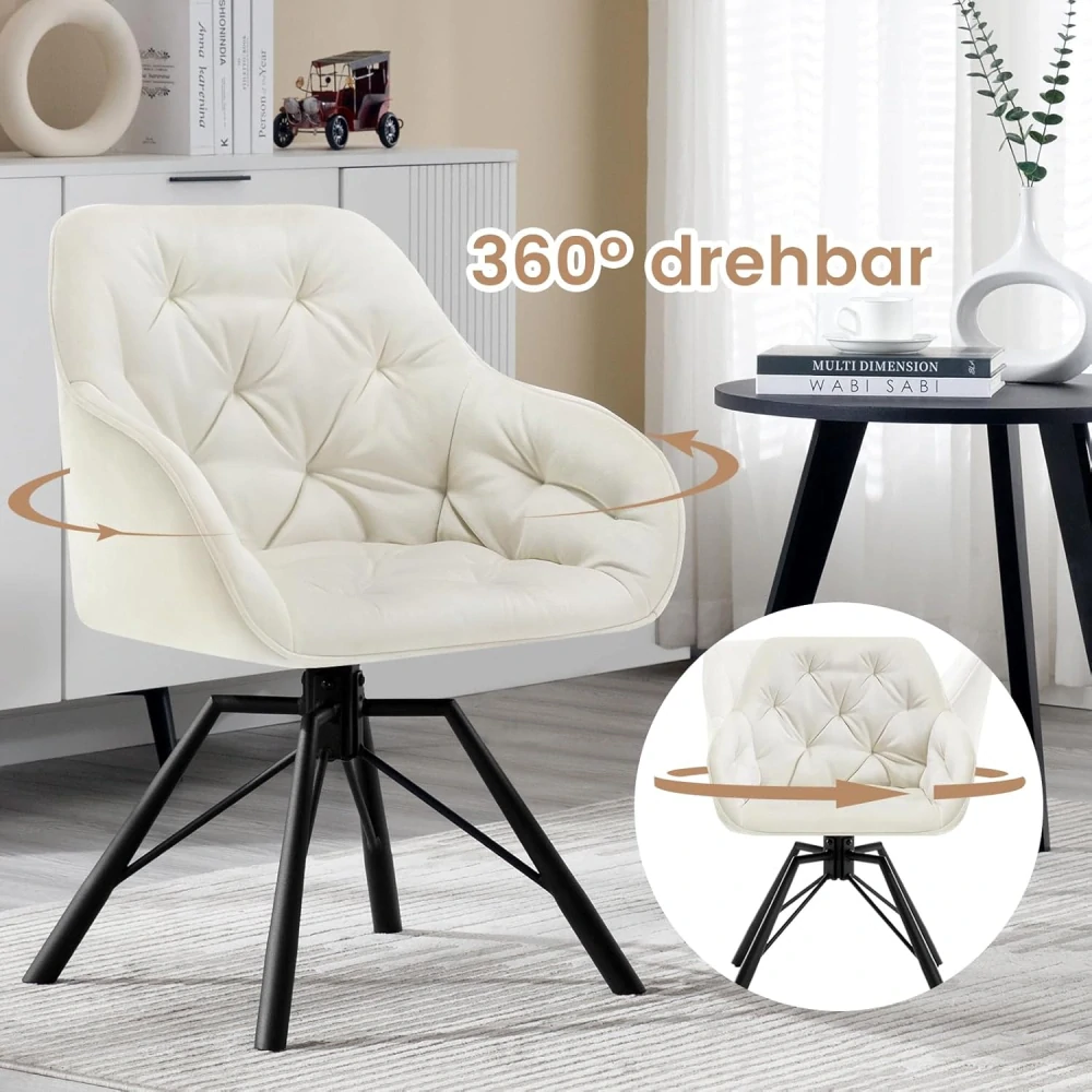 Jídelní židle WOLTU otočná, područková židle EZS60cm-1