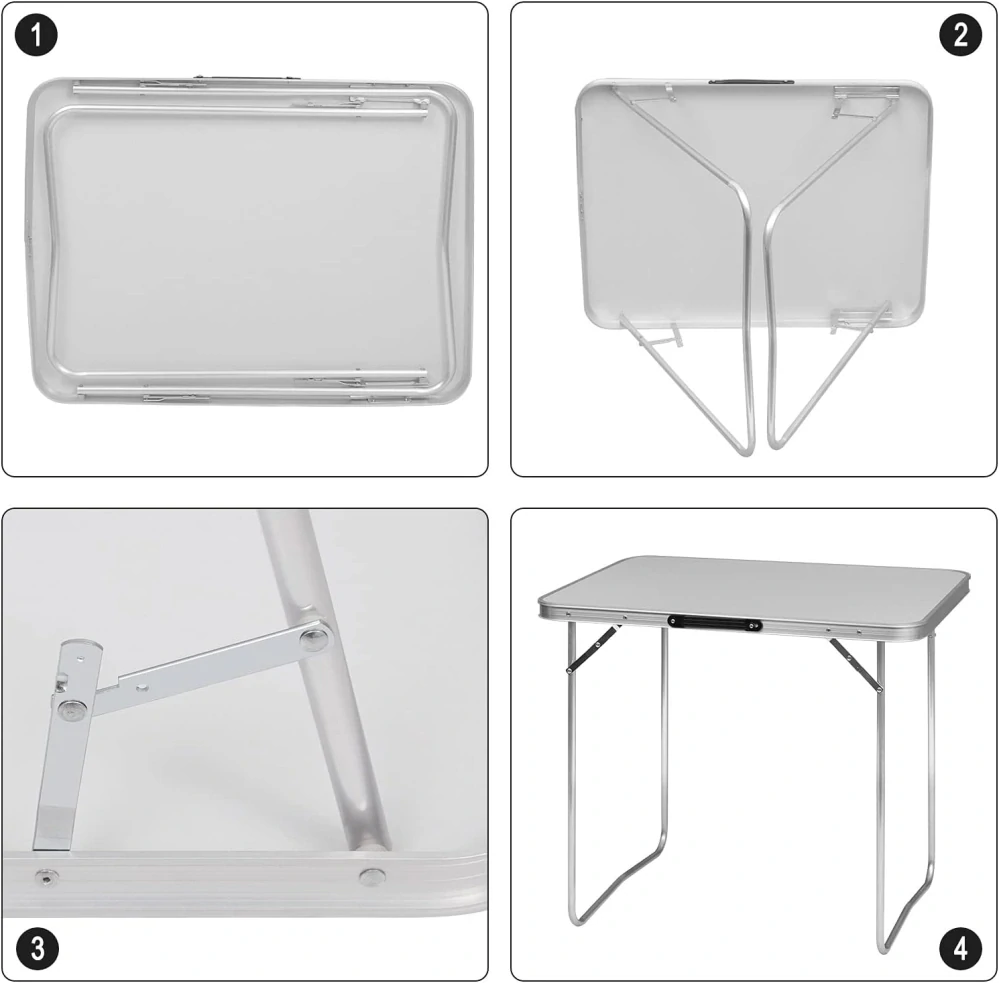 WOLTU CPT8128 skládací kempingový stůl 80 x 60,5 x 70 cm hliník a MDF