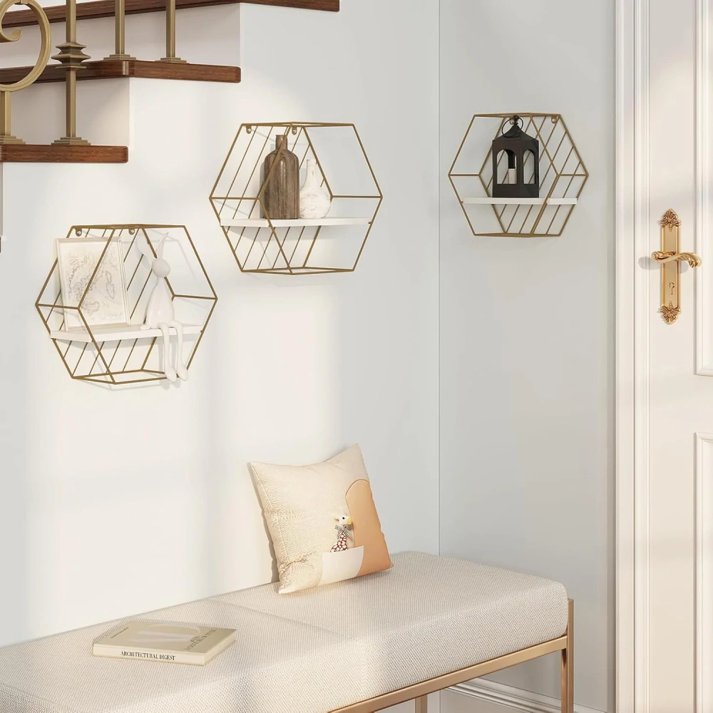 Nástěnná police sada 3 ks