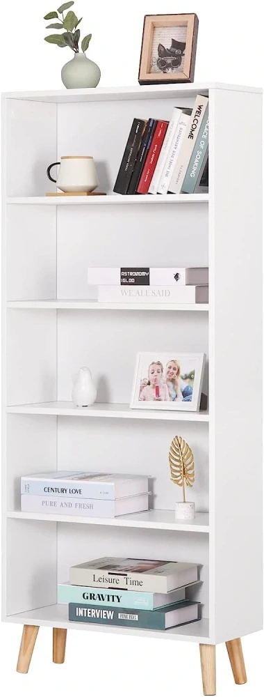 Knihovna WOLTU s 5 přihrádkami, stojící policí