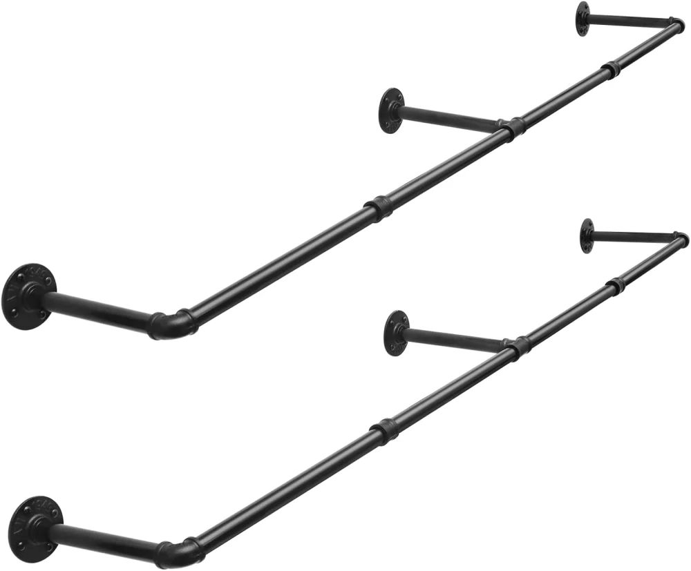 eSituro SGR0129-2 věšák na šaty Sada 2 vyjímatelných věšáků na oblečení 180 cm