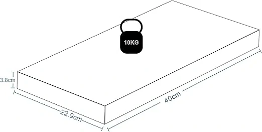 EUGAD 0114QJ nástěnná police, police na knihy 40 x 23 x 3,8 cm, žlutý dub