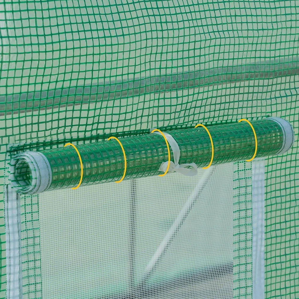 Skleník WOLTU 300x200x200cm, skleník s fólií, rajský stan s dveřmi se 6 okny