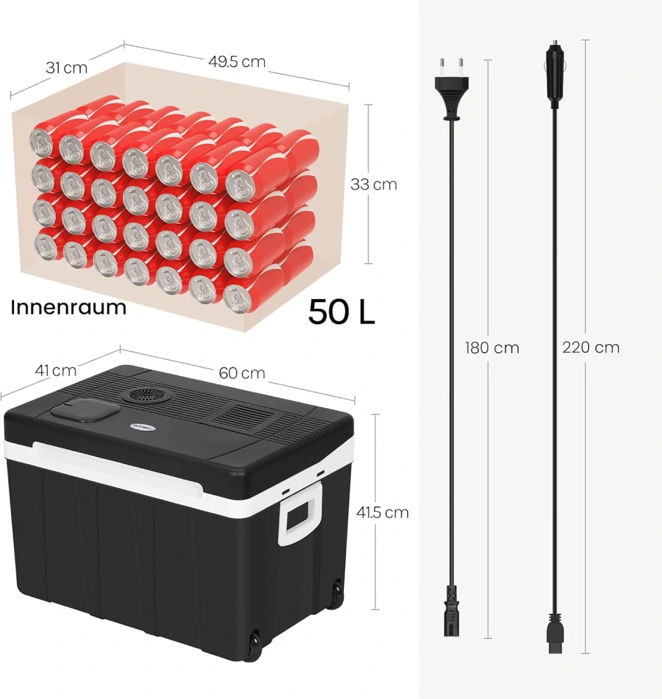 Chladicí box WOLTU, termoelektrická mini lednička, 50L