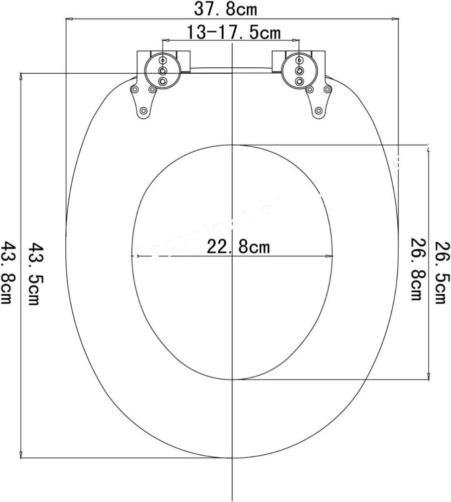 WOLTU potah na WC sedátko MDF WC sedátko s mechanismem Soft Close
