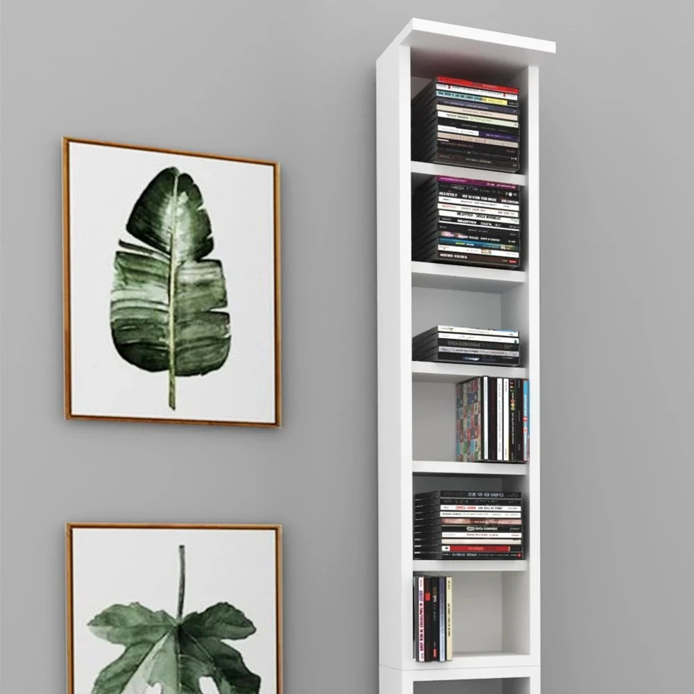 Vicco Police na CD Bílá 21 x 91.8 cm Velká sada 2 kusů