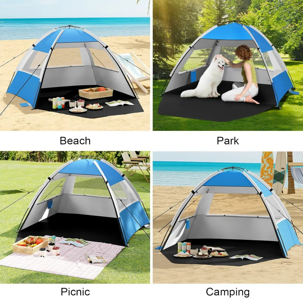 Přenosný plážový stan pro 3-4 osoby