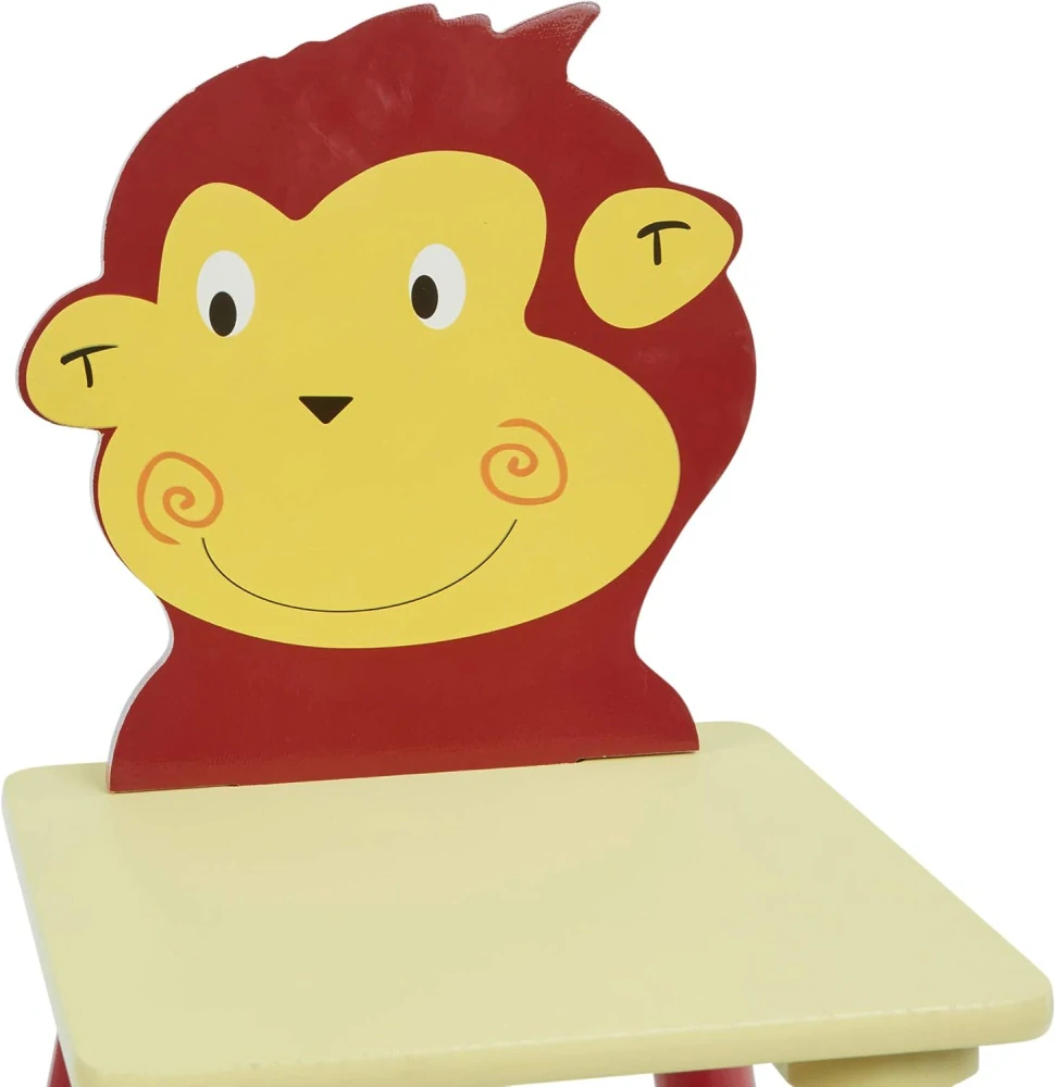 Dřevěný stůl a 2 židle s motivem džungle od Liberty House Toys, vícebarevné