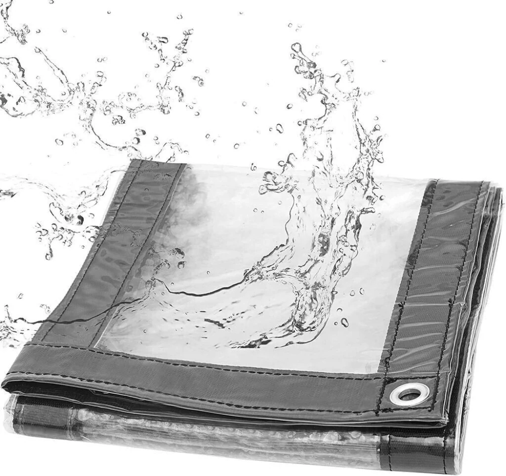 plachta s očky 380 g/m² 3 x 5 m průhledná (GZ1234tp04)