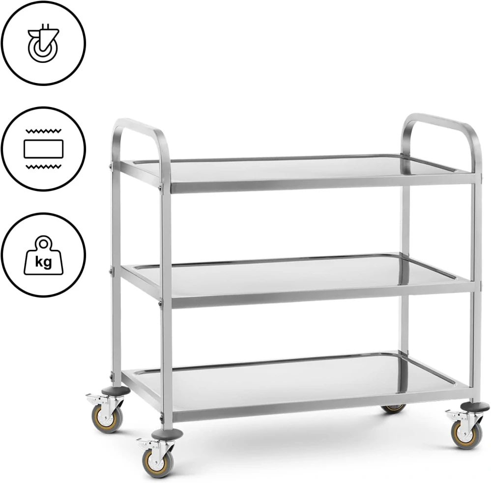 Royal Catering čajový vozík RCSW 3 (3 police, nosnost 480 kg, 100 x 56 x 97,5 cm
