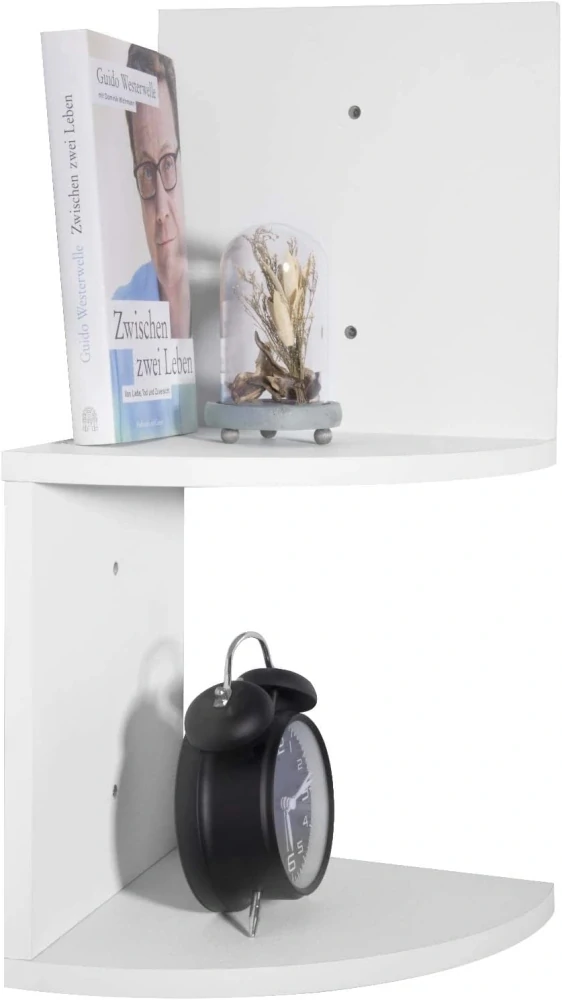 WOLTU Nástěnná police Rohová police, 2 police 25x52,4x25cm