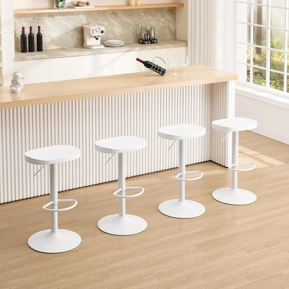 Sada 2 kuchyňských židlí WOLTU, barové židle z masivního dřeva,