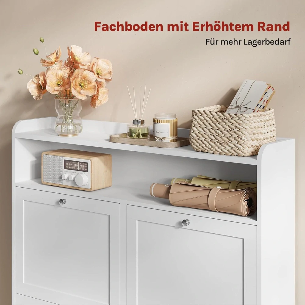 Botník WOLTU se 4 klopami, botník, úzký