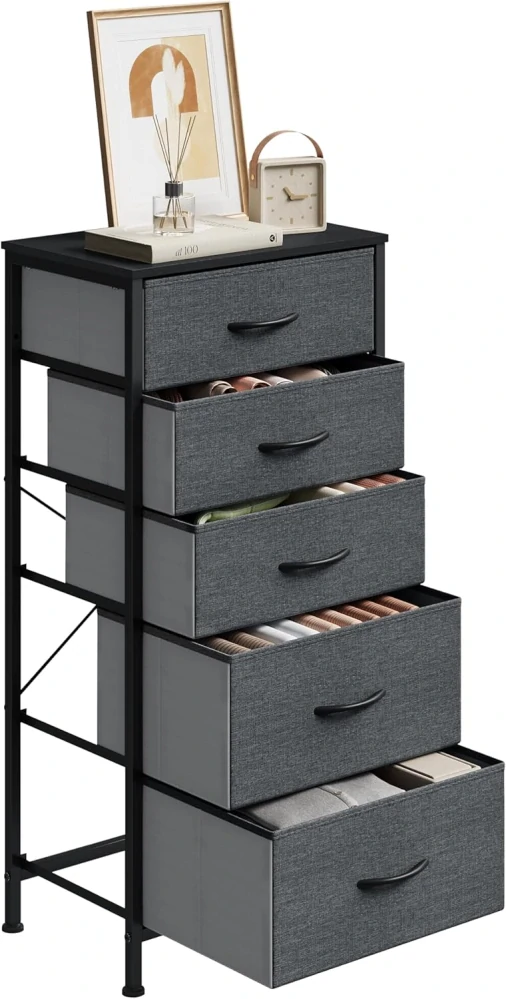 WOLTU Komoda s 5 zásuvkami z látky