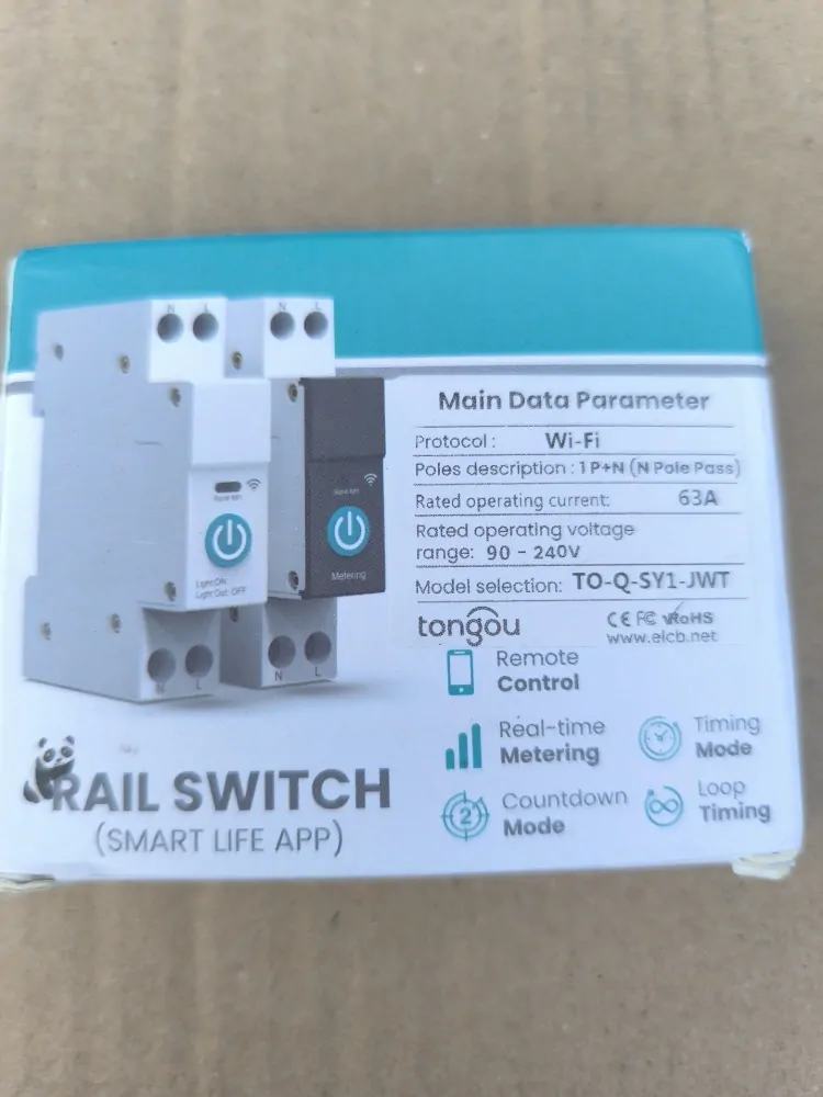 Din Rail Switch Smart WiFi Switch Bezdrátové dálkové ovládání