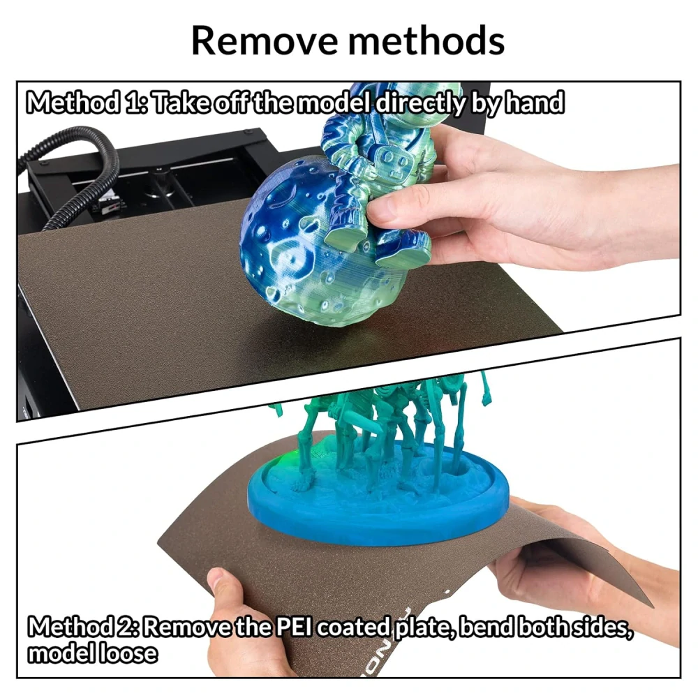 TRONXY PEI deska na sestavení plechu, flexibilní magnetické povrchy PEI pro vyhřívané lože 3D tiskárny 330x330 mm