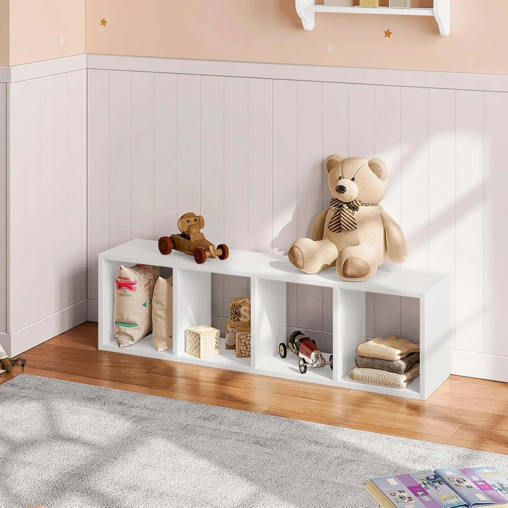 WOLTU SK051ws 4patrová knihovna 30 x 106,5 x 23,5 cm