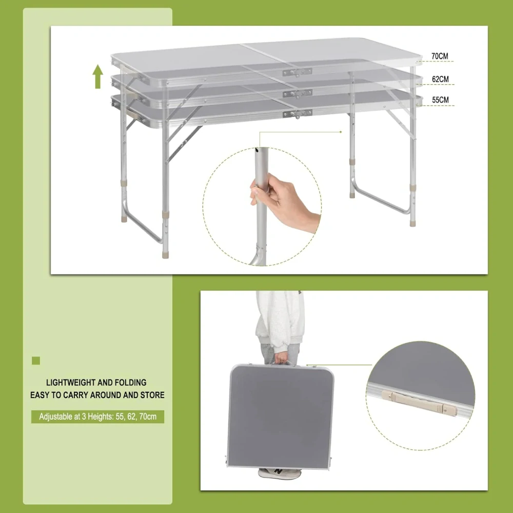WOLTU® CPT8122gr Skládací kempingový stůl