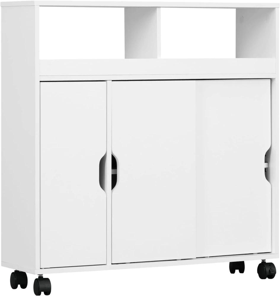 EUGAD 0210WY Koupelnová skříňka s kolečky 70 x 20 x 71,5 cm