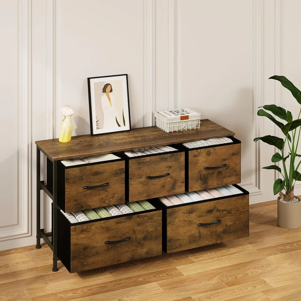 WOLTU SSK005hov Ložnice Komoda 100 x 30 x 54 cm