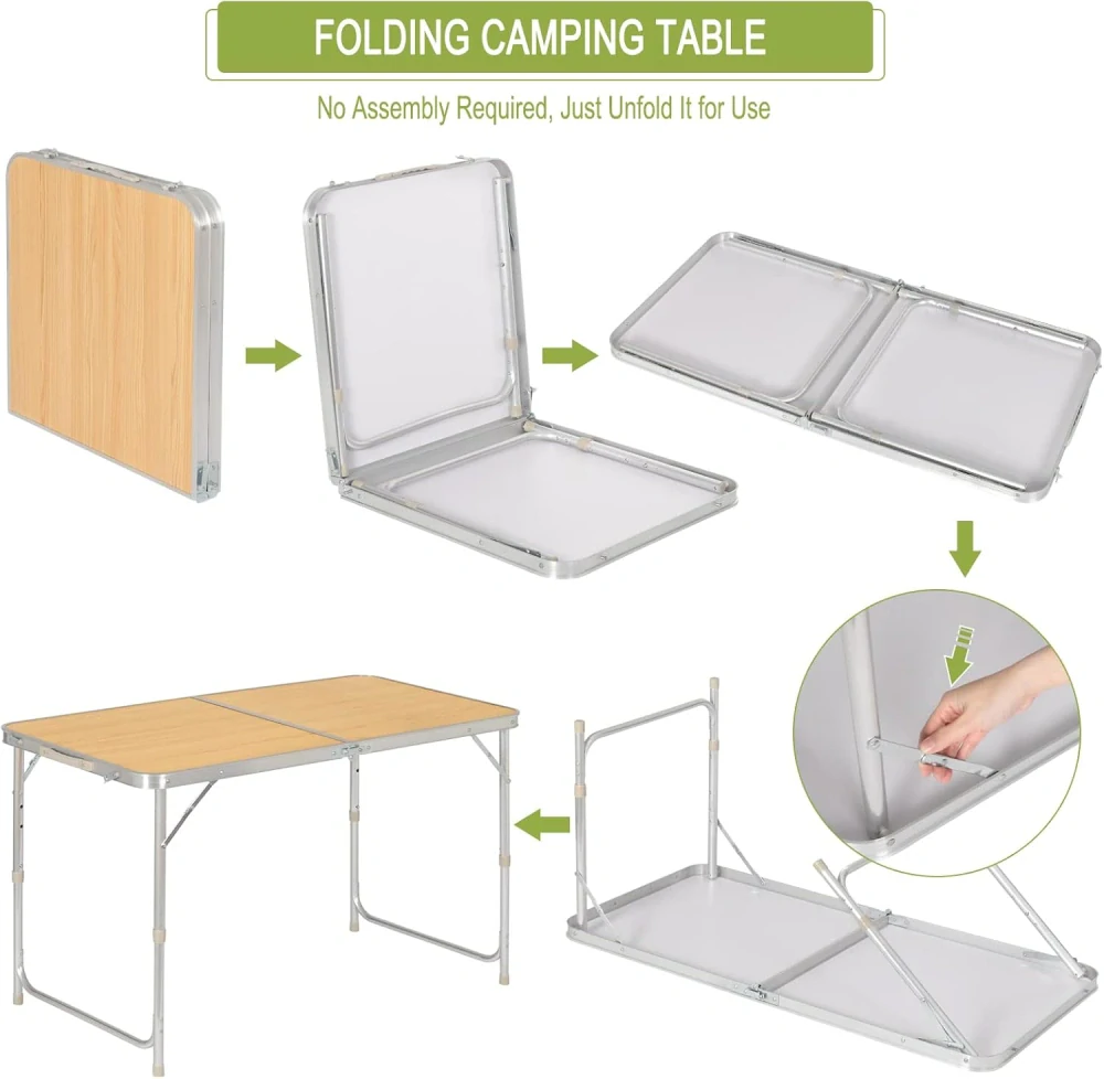Kempingový stůl WOLTU 59,9 D x 119,9 W x 60 V