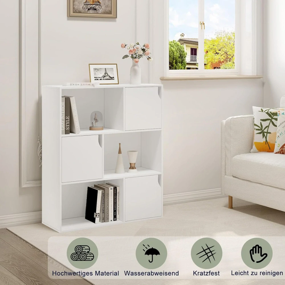Knihovna eSituro bílá 30D x 80W x 96V cm