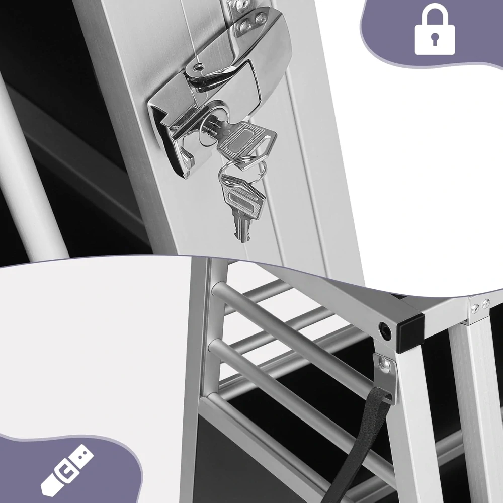 EUGAD přepravní box na psa hliníkový Š92 x V66 x H65 cm 0011LL