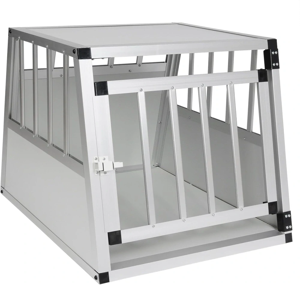 Eugad EHT469 Přepravní box pro psy 69 x 54 x 50 cm (DxŠxV), stříbrný