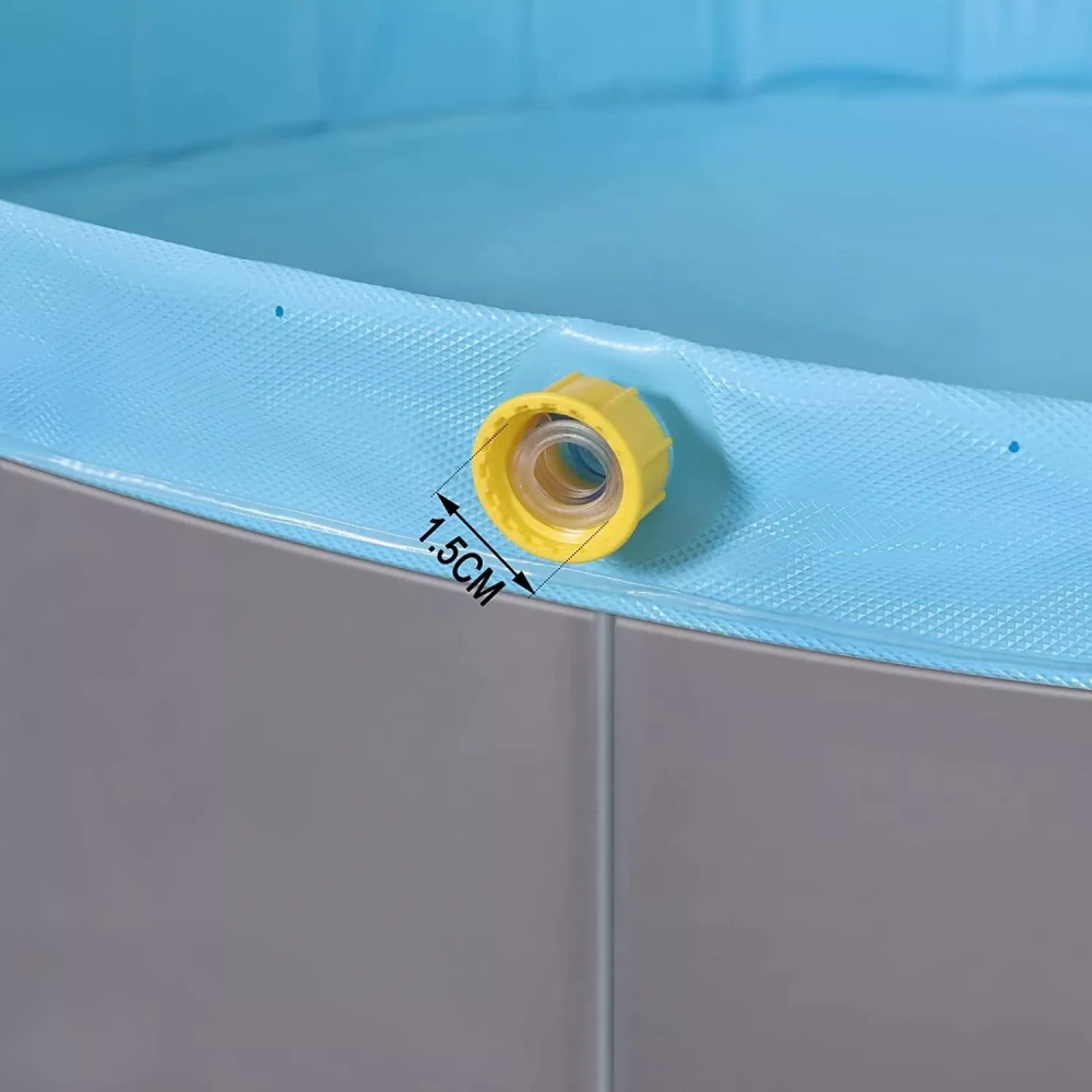 EUGAD PVC bazének pro psy skládací Ø120 cm modrá