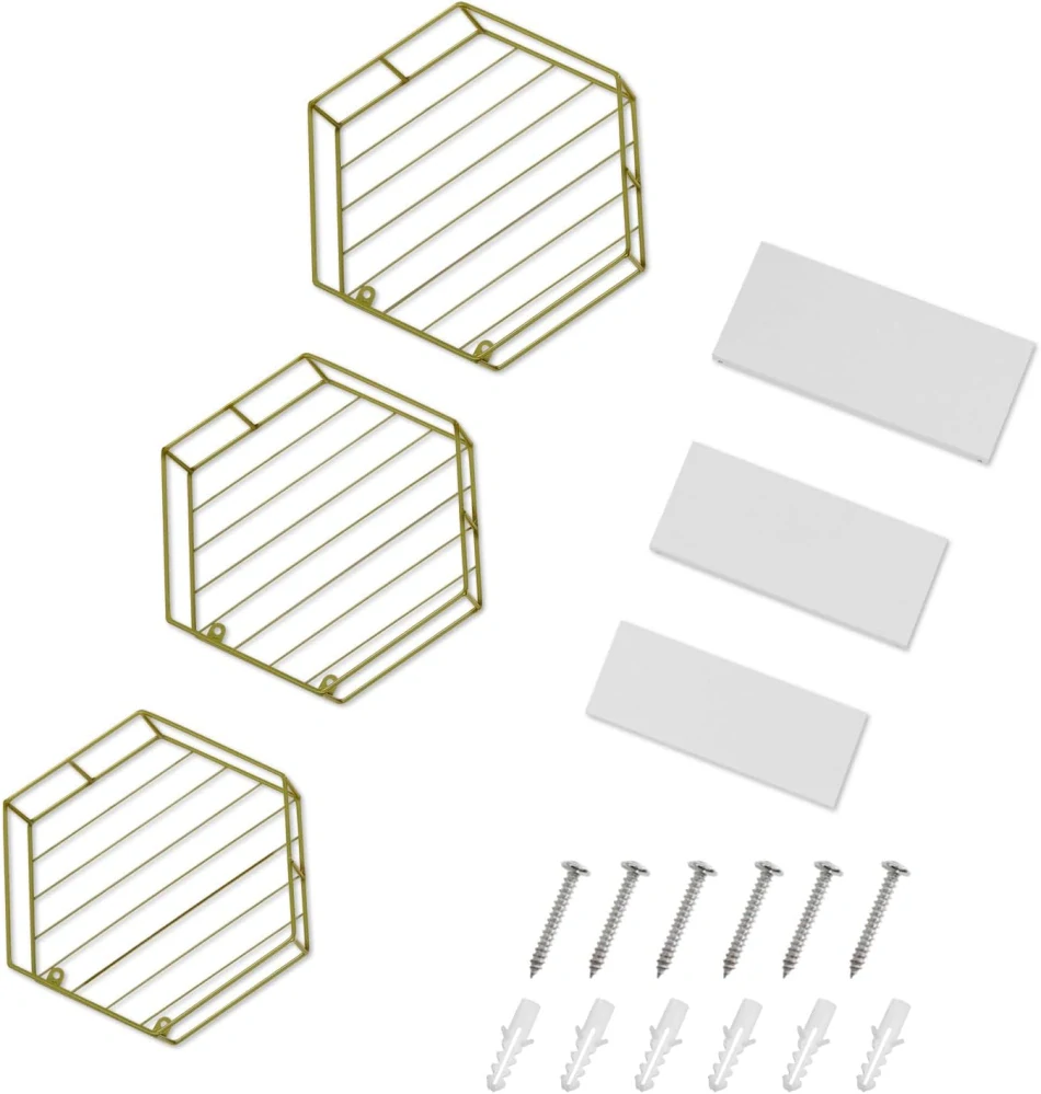 Nástěnná police sada 3 ks