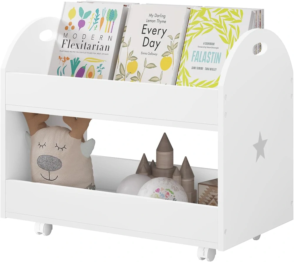 Lestarin LETSJF0011dětská knihovna, 2 patra, bílá police