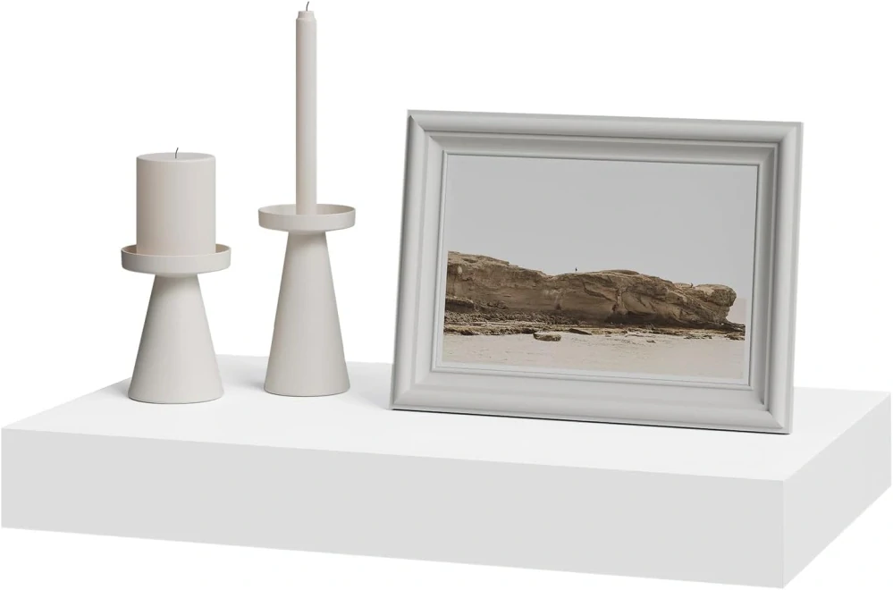 Plovoucí police se zásuvkou Bílá 40x25x5cm RG9344ws