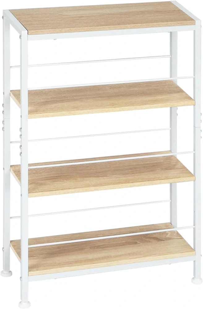 Police WOLTU RGB52whe, zapuštěná police se 4 úrovněmi, 50 x 78 x 20 cm