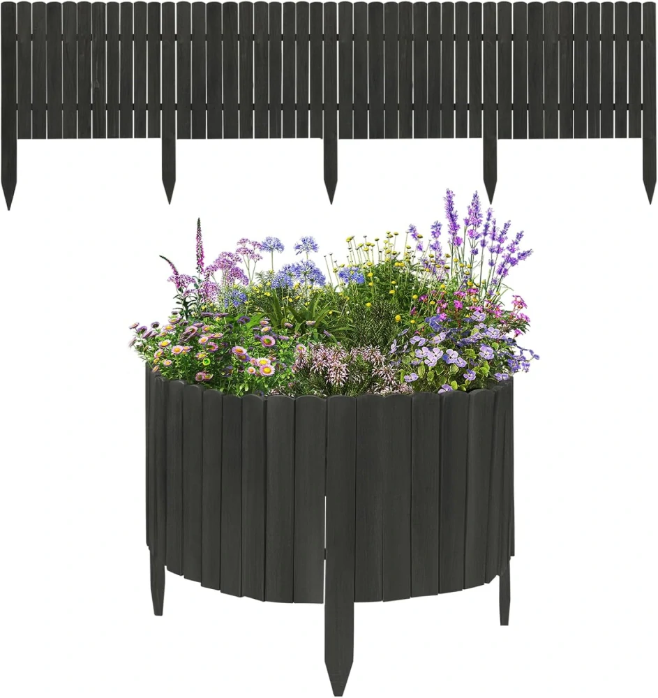 zahradní plot, dřevo, dekorace na zahradní záhon, 203 x 40 cm