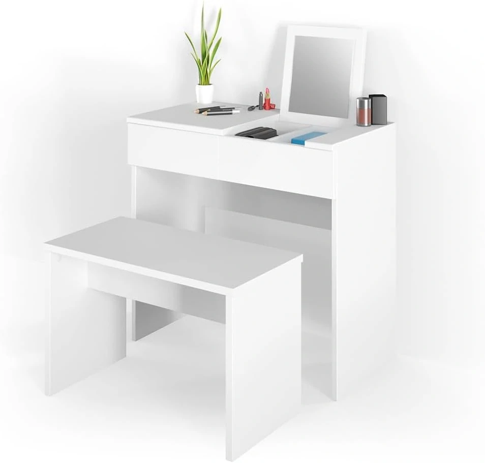 Lavice na toaletní stolek Vicco White 70 cm