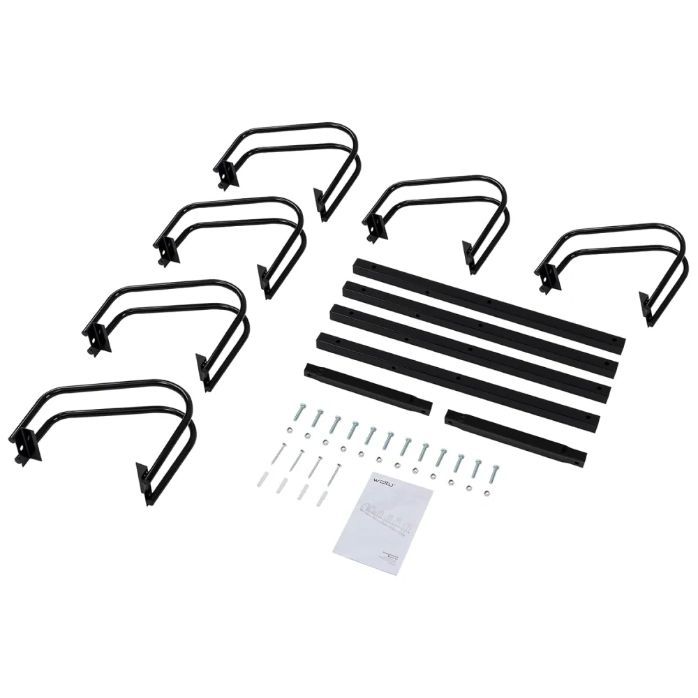 Stojan na kolo WOLTU FZ1139sz04 pro 6 jízdních kol v černé barvě