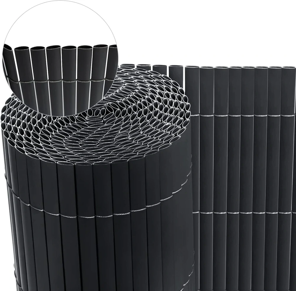 WOLTU PVC zástěna na ochranu soukromí 300 x 160 cm venkovní proutěný plot