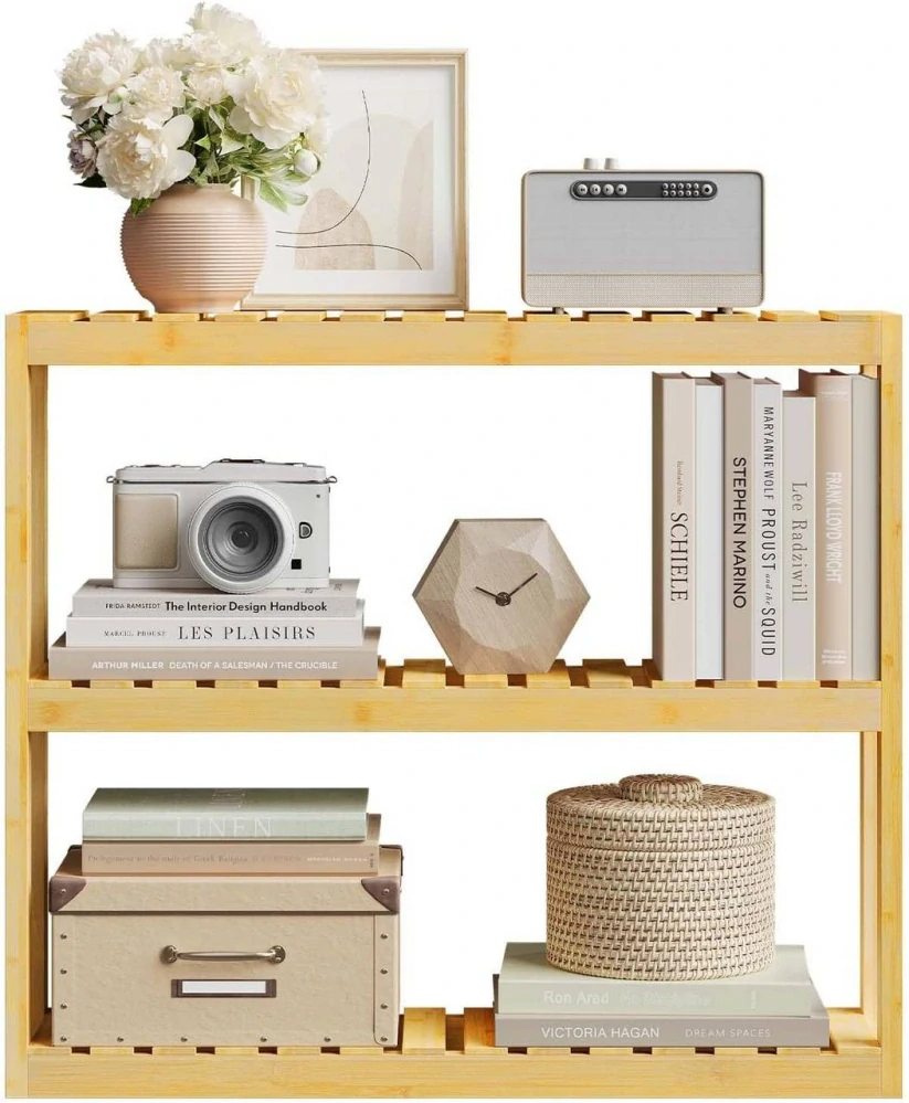 WOLTU Bambusová koupelnová police Stojací police Kuchyňská police Přírodní