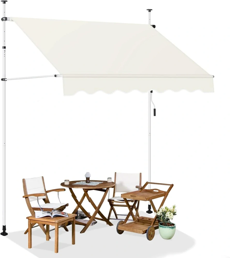 Markýza WOLTU s upínacími svorkami, šířka 300 cm, balkonová markýza, bez vrtání