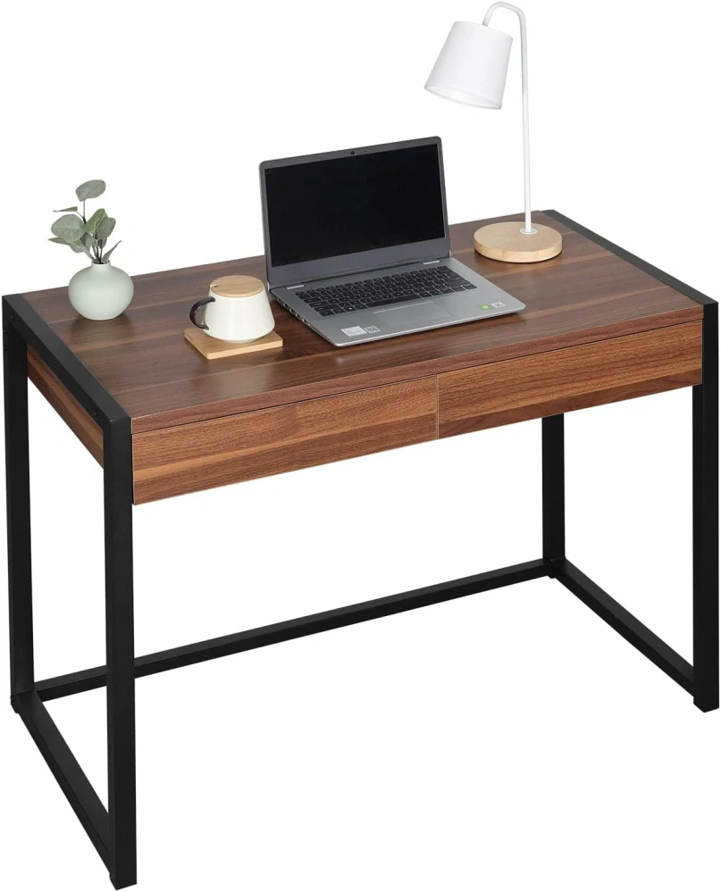 WOLTU® TSG27dc Počítačový stůl, kancelářský stůl 100 x 50 x 76 cm (Š x H x V), tmavý buk