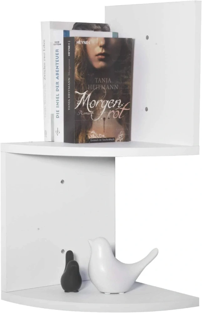 WOLTU Nástěnná police Rohová police, 2 police 25x52,4x25cm