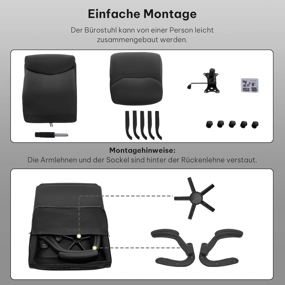 Kancelářská židle, ergonomická počítačová židle se skládací loketní opěrkou