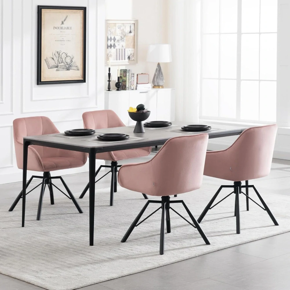 WOLTU BH365rs-1 Otočná jídelní židle Kuchyňská židle Čalouněná