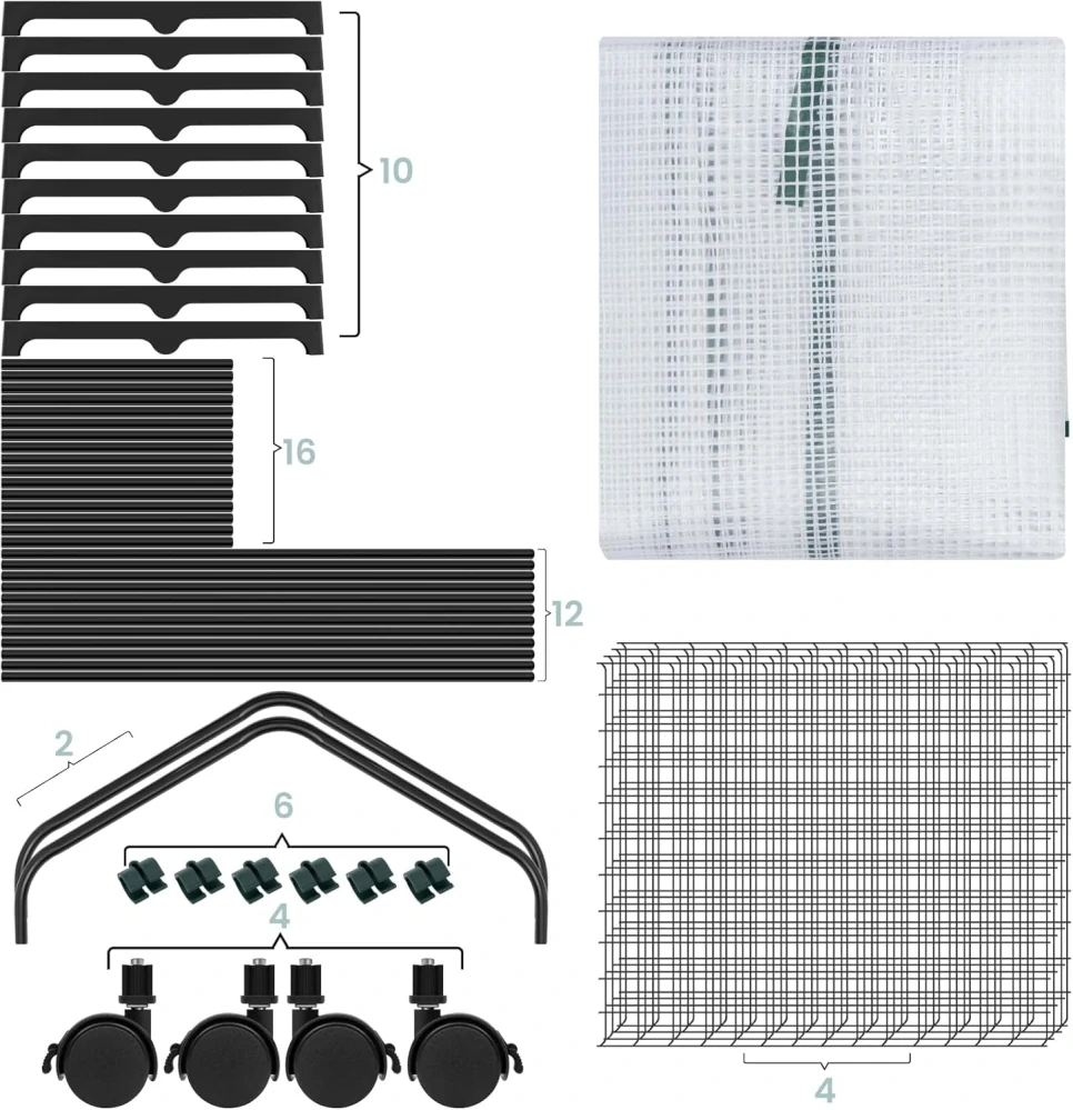 Zahradní skleník WOLTU, s kolečky, balkonový skleník, 70x50x162 cm