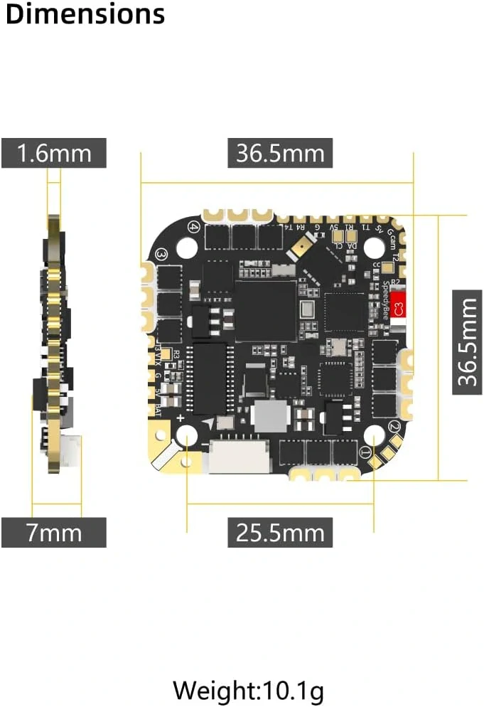 SPEEDY BEE F745 AIO zásobník regulátoru letu