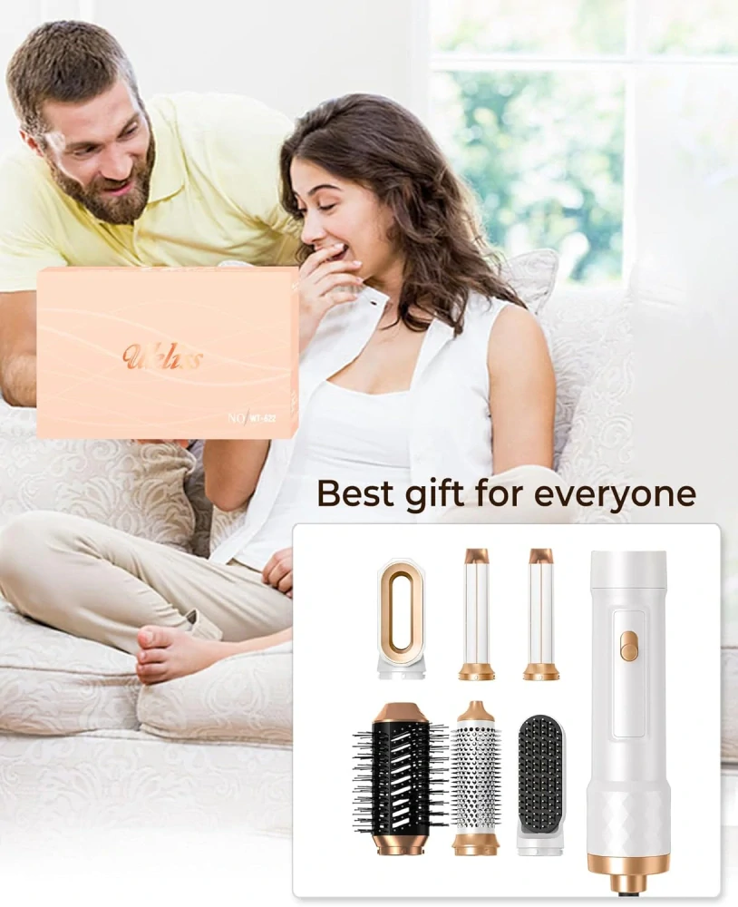 Ukliss 6v1 Air Styler Sada kartáčů pro vysoušeč vlasů