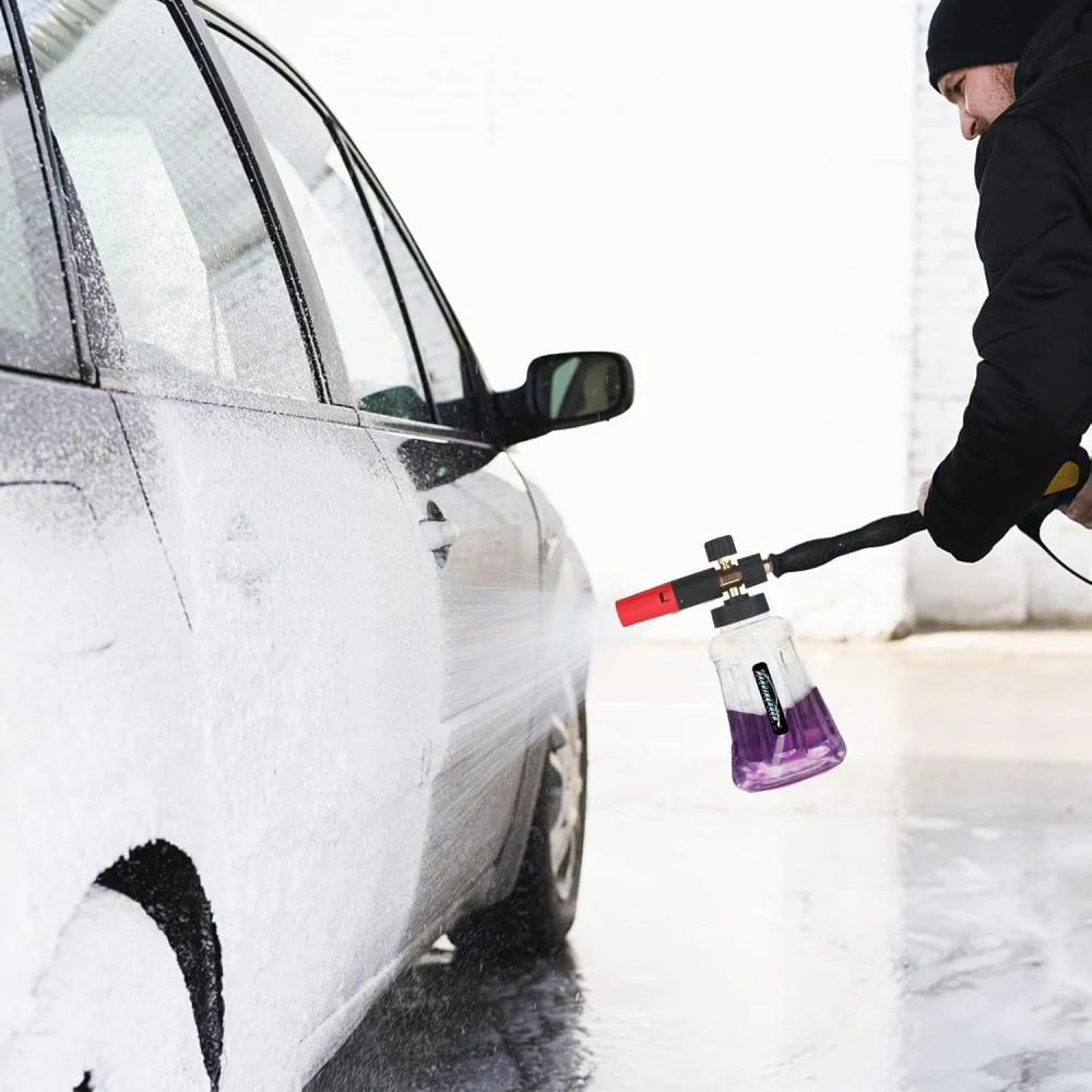 DANCINGBOAR Foam Cannon Kompatibilní s 1/4 rychloupínací tlakovou myčkou, 1l